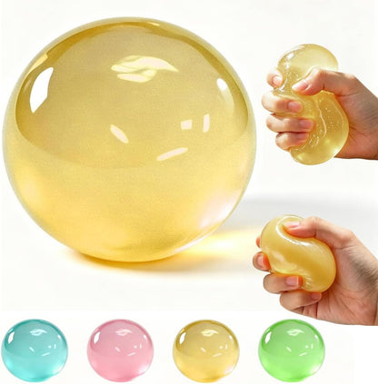 2026 New Coconut Oil Stress Ball - Slow Rising Squishy Toy, Odorless & Non-Sticky, Easy to Clean, for Stress Relief & Focus Improvement (Yellow)