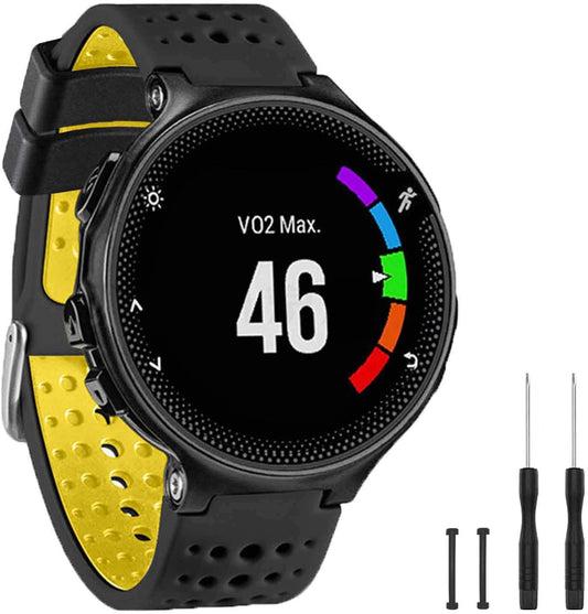 Band Compatible with Garmin Forerunner 235, Soft Silicone Replacement Watch Band Strap Wristband for 220/230/235/620/630/735XT/235 Lite Smart Watch for Women Men