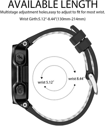 Band Compatible with Garmin Forerunner 235, Soft Silicone Replacement Watch Band Strap Wristband for 220/230/235/620/630/735XT/235 Lite Smart Watch for Women Men