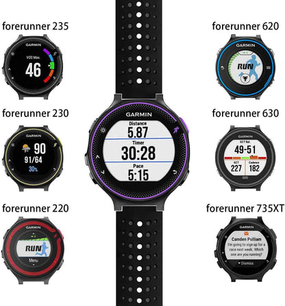 Band Compatible with Garmin Forerunner 235, Soft Silicone Replacement Watch Band Strap Wristband for 220/230/235/620/630/735XT/235 Lite Smart Watch for Women Men