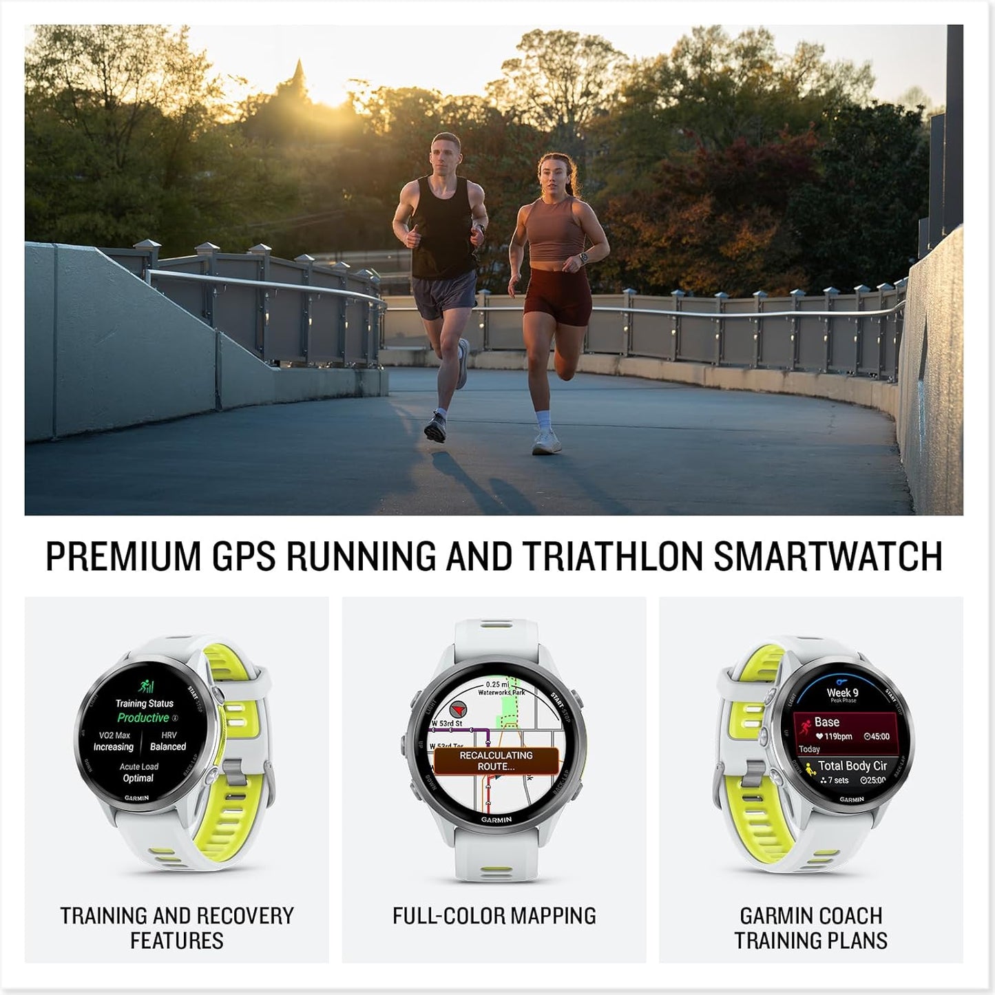 Forerunner 970 Smartwatch (Amp Yellow) + Access 600 XS-S Bundle | For Running, Training & Health | Men & Women | GPS Fitness Watch | Includes Access 600 Fitness Monitor XS-S + More