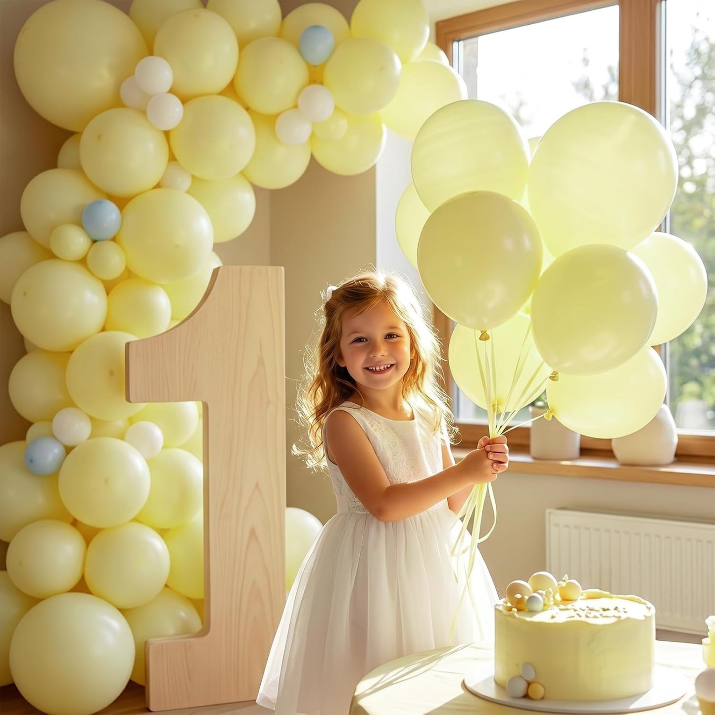 50pcs 12 Inch Matte Pastel Yellow Latex Balloons (with Ribbon & Glues) | Premium Light Yellow Party Balloons for Lemon Theme, Gender Reveal, Baby Shower & Spring Easter Decorations