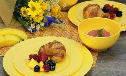 Calypso Basics Melamine Bowl, Set of 6, Lemon Yellow