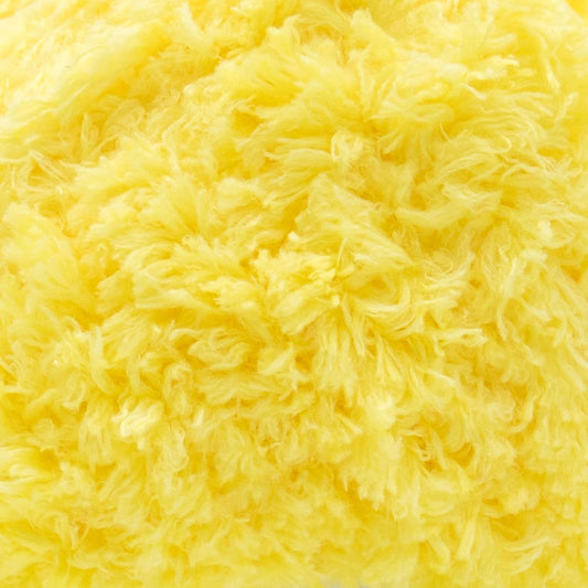 Softy 100% Polyester Fluffy Soft Chunky Bulky Weight #5 Yarn, Yellow | fuzzy, eyelash, faux fur look, teddy bear, plush, thick, feather, 100 g, 98 yds, baby blankets, amigurumi