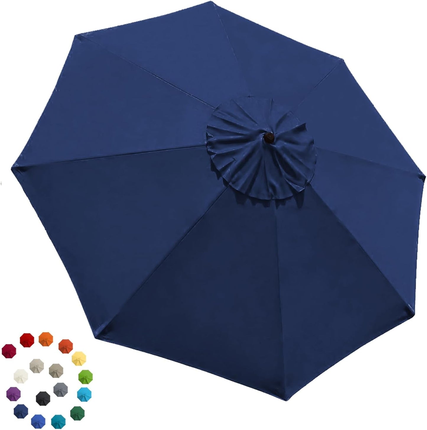 USA 9FT Patio Umbrella Replacement Covers 8 Ribs Market Umbrella Canopy Cover (CANOPY ONLY) (Navy Blue)