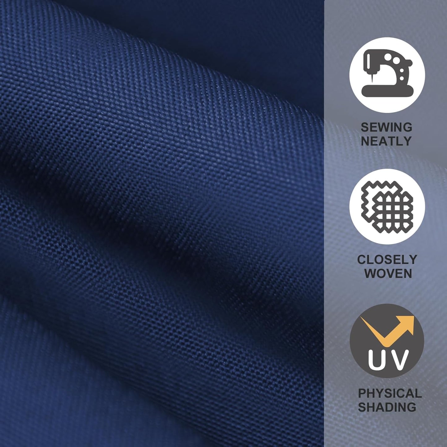 USA 9FT Patio Umbrella Replacement Covers 8 Ribs Market Umbrella Canopy Cover (CANOPY ONLY) (Navy Blue)