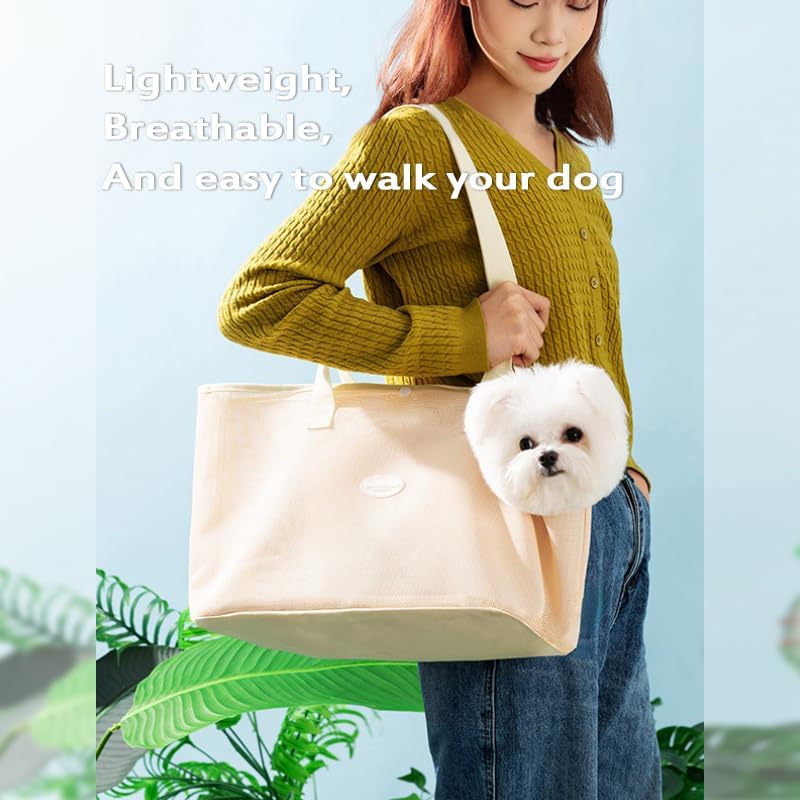 Breathable Mesh Cat Small Dog Purse Carrier Tote Bag for Small Dogs Pets Outdoor Pet Purse Carriers for Puppy Cat Small Dog Tote Soft-Sided Bag for Small Dogs Rabbits Cats Carrier Outcrop Bag