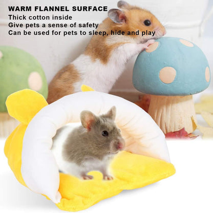 Cotton Hamster Nest Warm and Comfortable for Small Pets Yellow (Yellow)