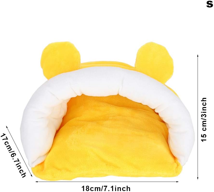 Cotton Hamster Nest Warm and Comfortable for Small Pets Yellow (Yellow)