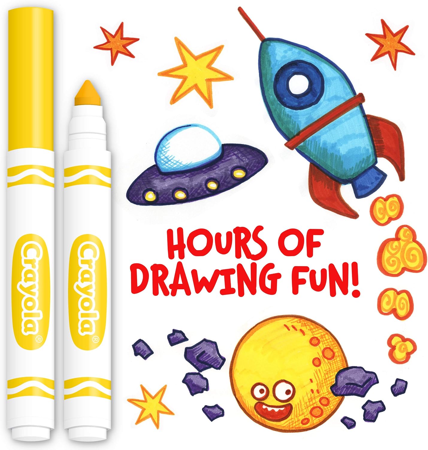 Broad Line Markers - Yellow (12ct), Markers For Kids, Bulk School Supplies For Classrooms & Teachers