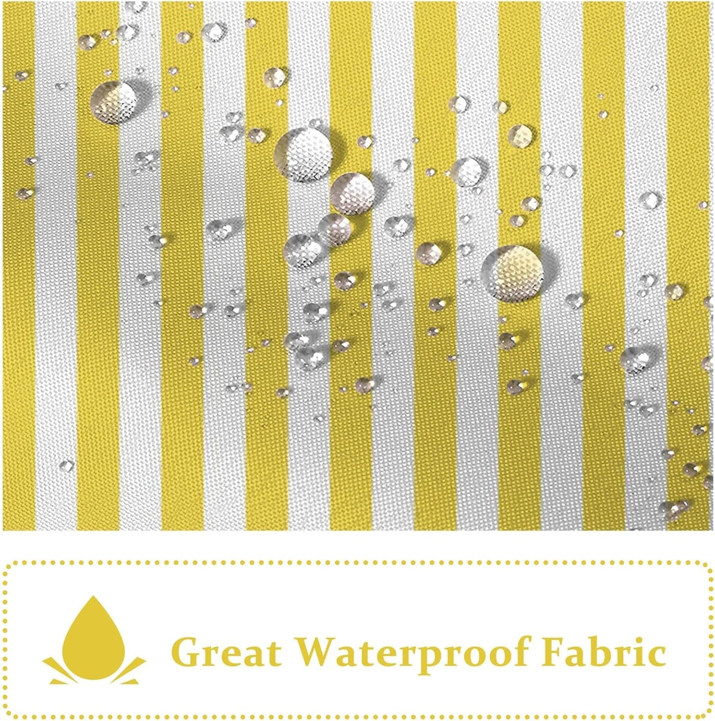 Yellow and White Stripd Shower Curtains for Bathroom Vertical Line Stripes Modern Bath Shower Curtain Set Minimalistic Simple Decorative Bathroom Accessories with 10 Hooks 60x72 Inch