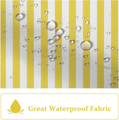 Yellow and White Stripd Shower Curtains for Bathroom Vertical Line Stripes Modern Bath Shower Curtain Set Minimalistic Simple Decorative Bathroom Accessories with 10 Hooks 60x72 Inch