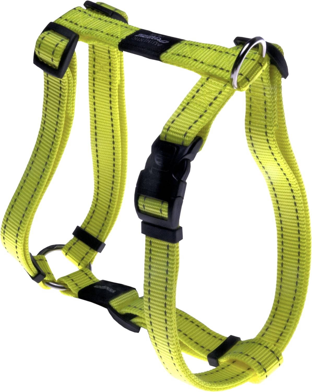 Reflective Adjustable Dog H Harness for Large Dogs; matching collar and leash available, Yellow