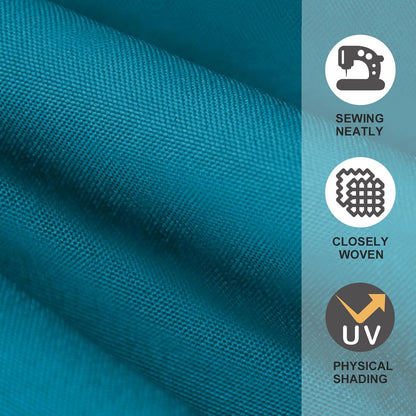 USA 7.5FT Replacement Covers 6 Ribs Market Patio Umbrella Canopy Cover (CANOPY ONLY) (Teal)