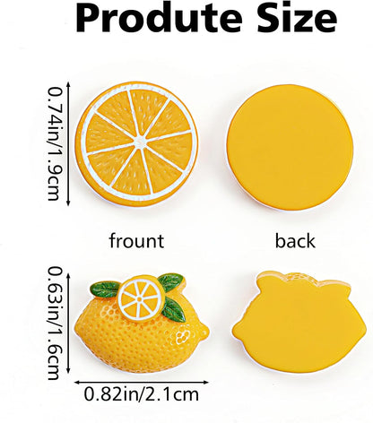 100Pcs Lemon Charms Faux Lemons Slice, Mini Fake Lemon Slices | Flatback Resin Decor for Jewelry Making & DIY Craft Embellishments