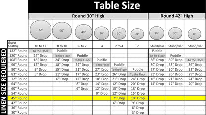 . Stylish Round 45-Inch Polyester Tablecloth in 40+ Colors - Premium Quality (Light Yellow)