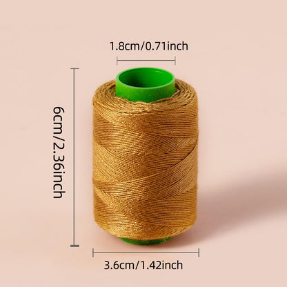 10 Color Sewing Thread Kit, Jean Thread 20s/3 Heavy Duty Strong Thick Spools,Needle and Polyester Threads Small kit, with Needle Threader and Thimble