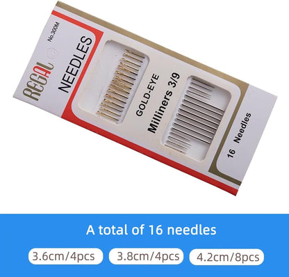 10 Color Sewing Thread Kit, Jean Thread 20s/3 Heavy Duty Strong Thick Spools,Needle and Polyester Threads Small kit, with Needle Threader and Thimble
