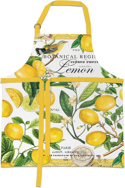 Cotton Chef Apron, Lemon Basil
