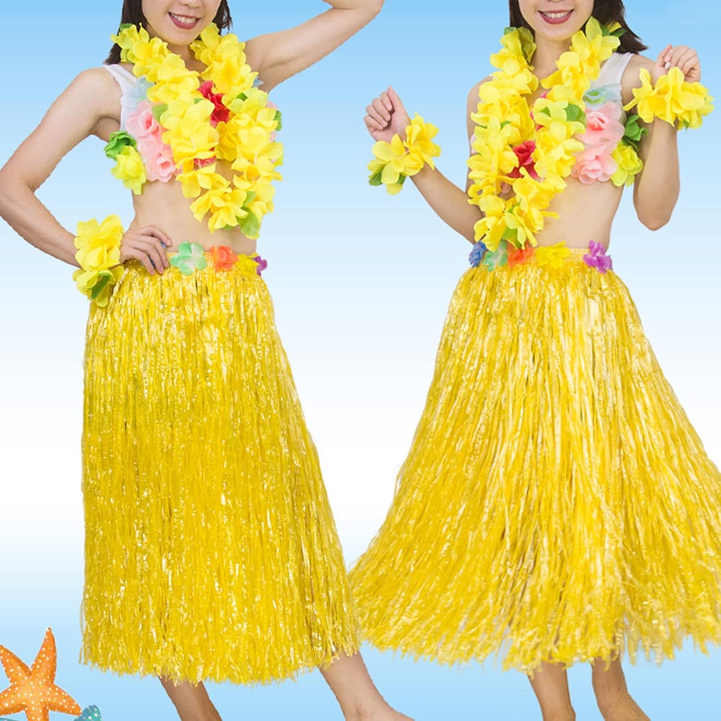 Hawaiian Leis Headband Wristbands Plumeria Hair Clips Tropical Luau Necklace Headpiece Bracelets Flower Barrettes Hair Bands Women Wedding Summer Beach Birthday Dress Up Party Decorations Supplies