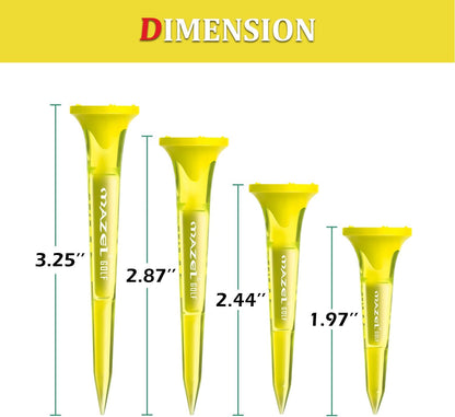 Transparent Plastic Golf Tees 8 Pack,Enhanced Durability & Stability Plastic Tees with 5 Prongs,Minimize Friction and Side Spin