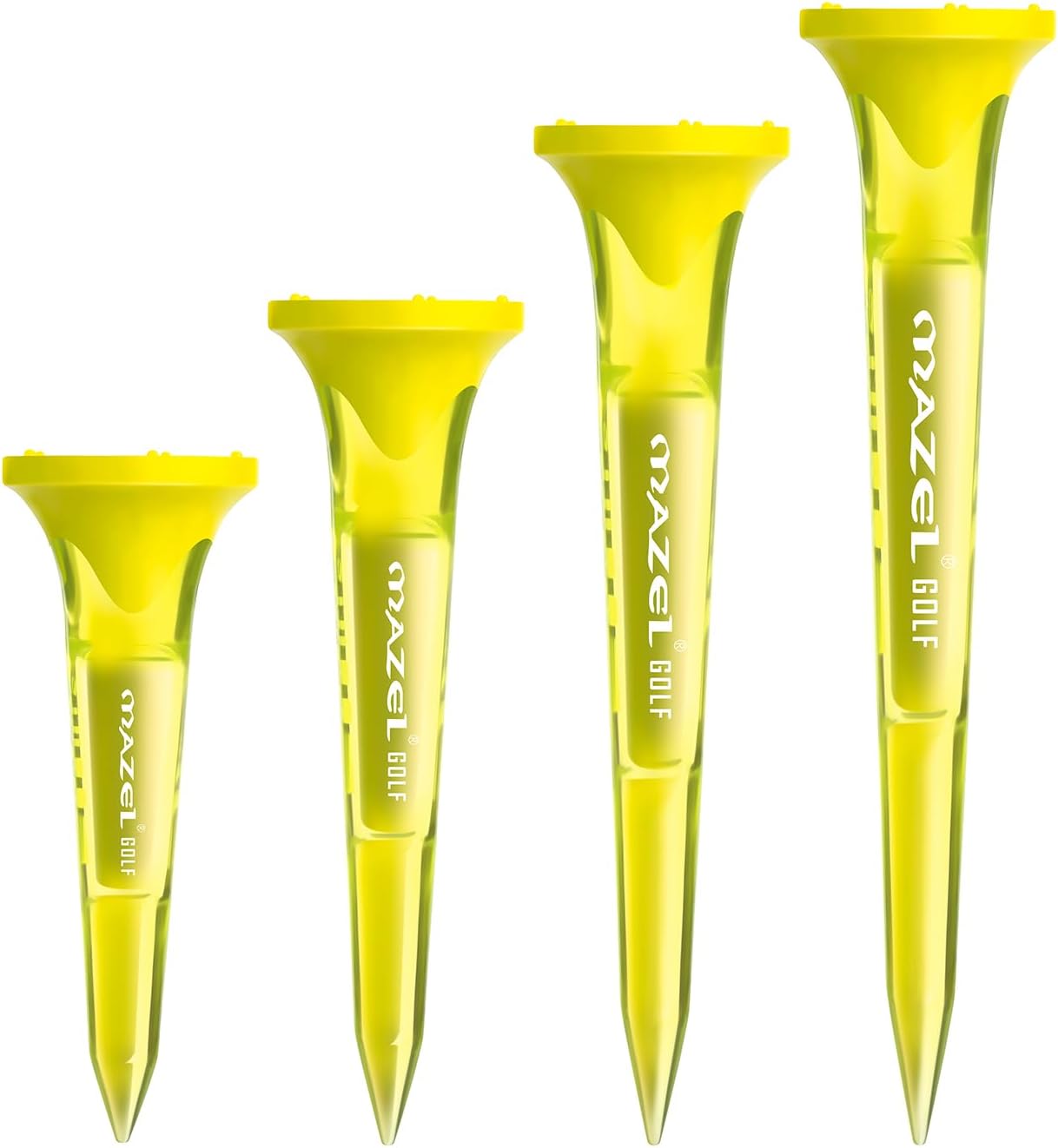 Transparent Plastic Golf Tees 8 Pack,Enhanced Durability & Stability Plastic Tees with 5 Prongs,Minimize Friction and Side Spin
