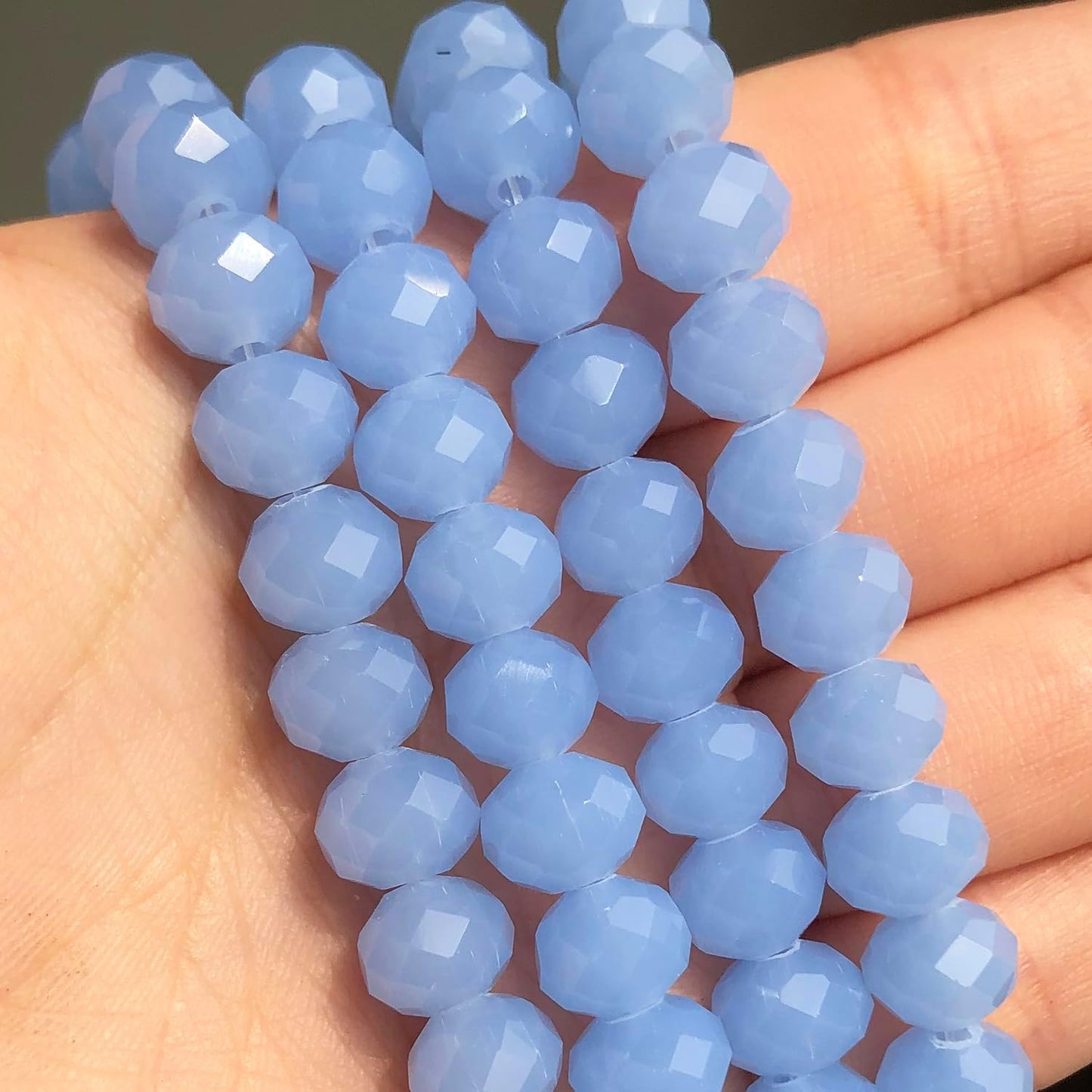 500pcs 6mm Crystal Glass Beads for Jewelry Making Faceted Rondelle Flat Beads for Bracelets Necklace Earrings DIY Crafts (Yellow Crystal AB Bead)