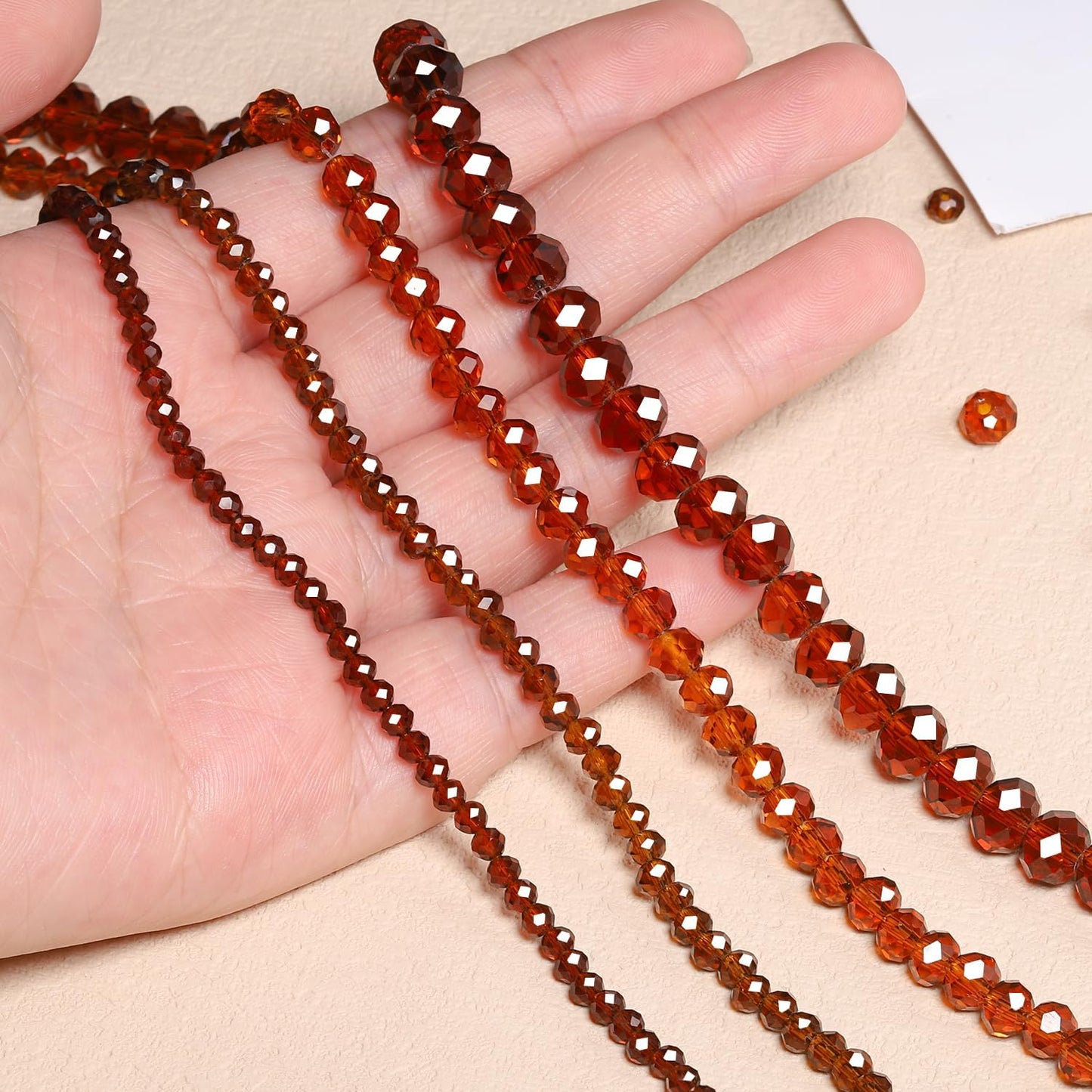 500pcs 6mm Crystal Glass Beads for Jewelry Making Faceted Rondelle Flat Beads for Bracelets Necklace Earrings DIY Crafts (Yellow Crystal AB Bead)