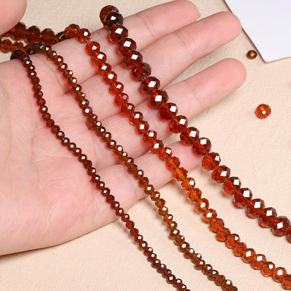 500pcs 6mm Crystal Glass Beads for Jewelry Making Faceted Rondelle Flat Beads for Bracelets Necklace Earrings DIY Crafts (Yellow Crystal AB Bead)