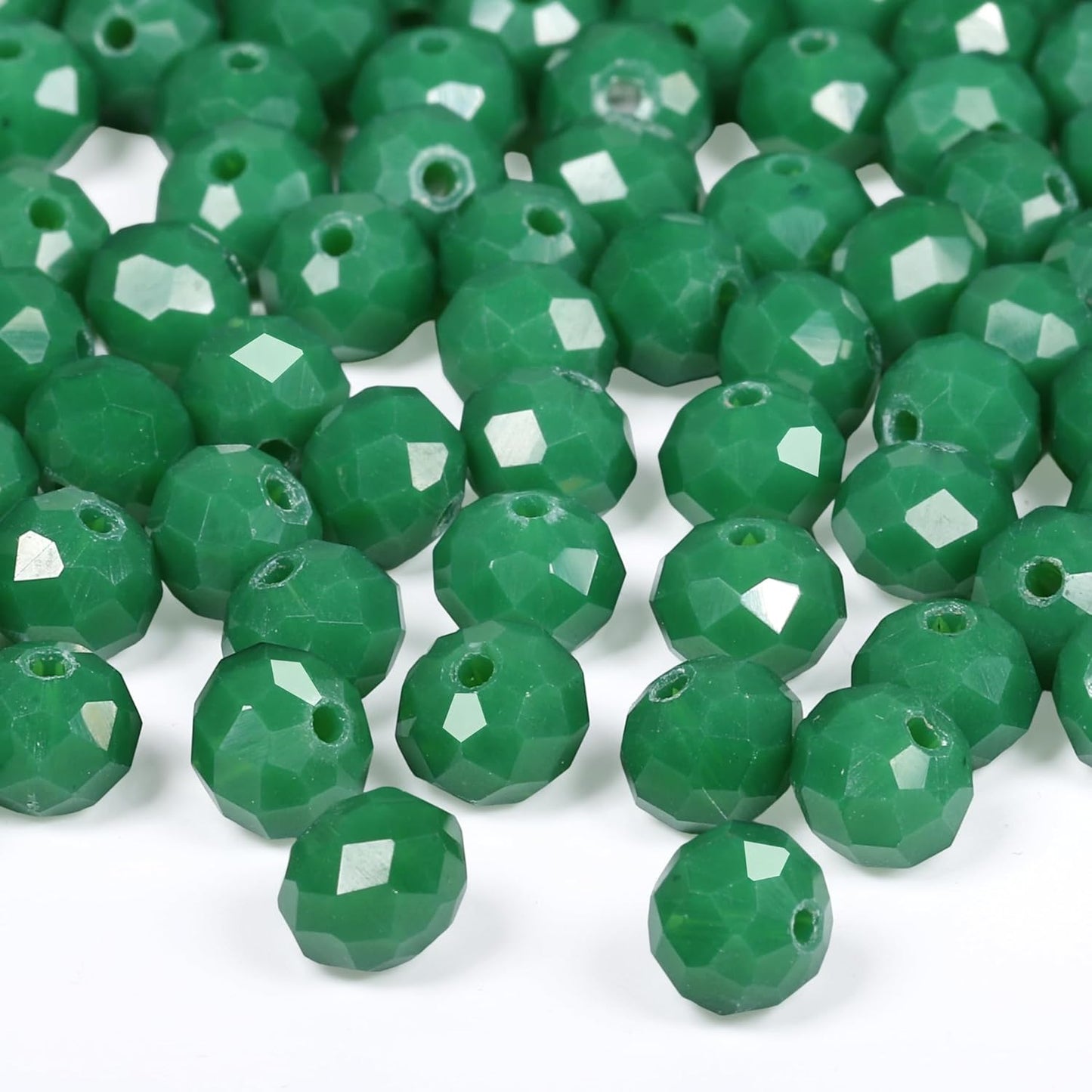 500pcs 6mm Crystal Glass Beads for Jewelry Making Faceted Rondelle Flat Beads for Bracelets Necklace Earrings DIY Crafts (Yellow Crystal AB Bead)