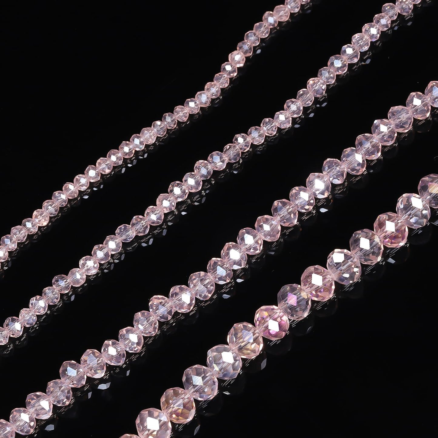 500pcs 6mm Crystal Glass Beads for Jewelry Making Faceted Rondelle Flat Beads for Bracelets Necklace Earrings DIY Crafts (Yellow Crystal AB Bead)