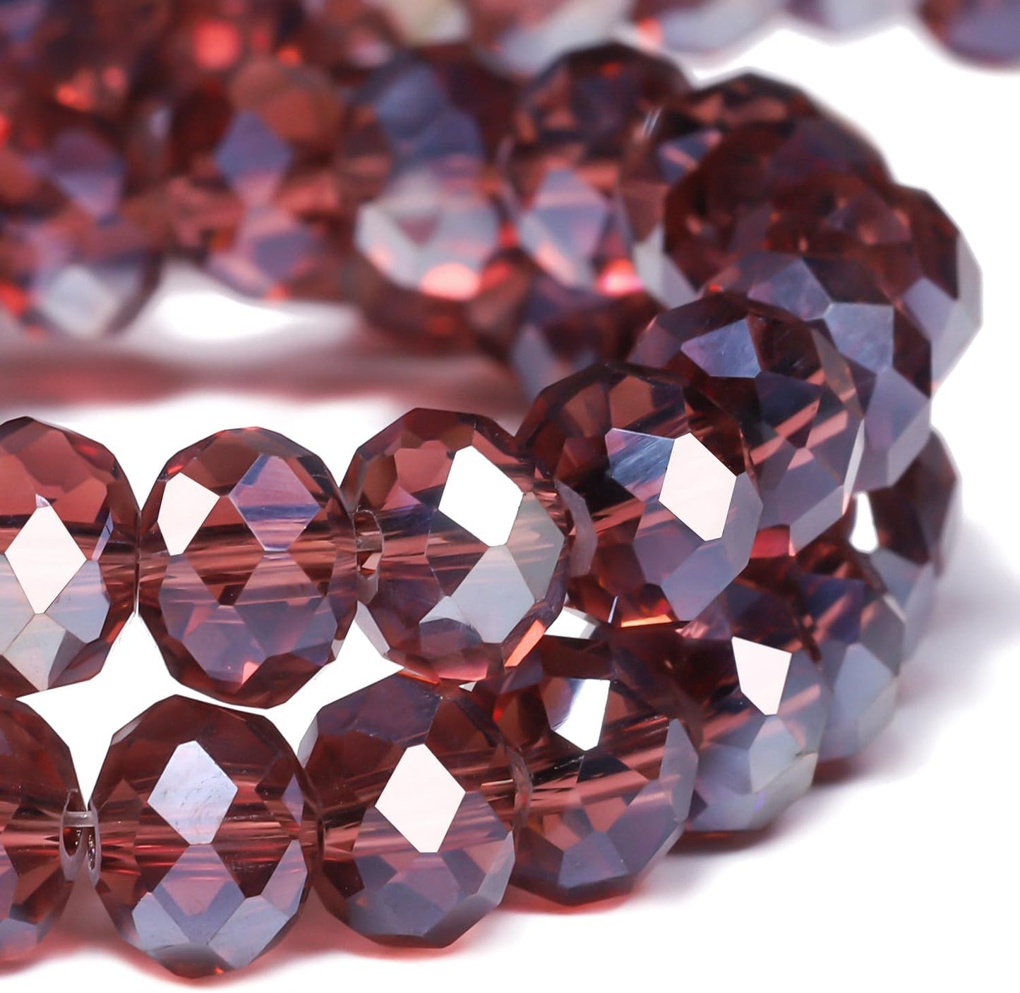 500pcs 6mm Crystal Glass Beads for Jewelry Making Faceted Rondelle Flat Beads for Bracelets Necklace Earrings DIY Crafts (Yellow Crystal AB Bead)