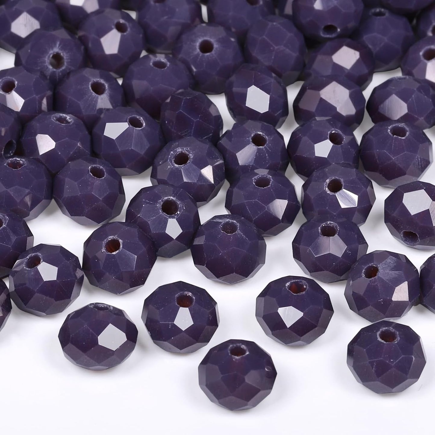 500pcs 6mm Crystal Glass Beads for Jewelry Making Faceted Rondelle Flat Beads for Bracelets Necklace Earrings DIY Crafts (Yellow Crystal AB Bead)