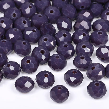 500pcs 6mm Crystal Glass Beads for Jewelry Making Faceted Rondelle Flat Beads for Bracelets Necklace Earrings DIY Crafts (Yellow Crystal AB Bead)