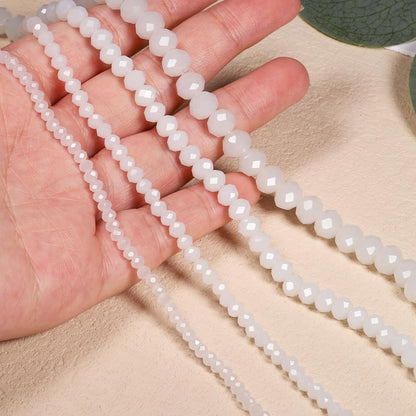 500pcs 6mm Crystal Glass Beads for Jewelry Making Faceted Rondelle Flat Beads for Bracelets Necklace Earrings DIY Crafts (Yellow Crystal AB Bead)