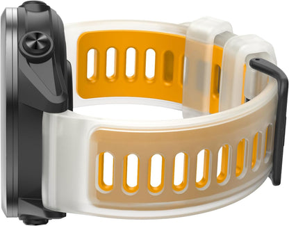Watch Bands for Garmin Forerunner 570 42mm/Forerunner 245/Forerunner 645, 20mm Silicone Replacement Strap for Venu SQ 2/Venu 2 Plus/Approach S40 Smart Watch, Translucent Yellow