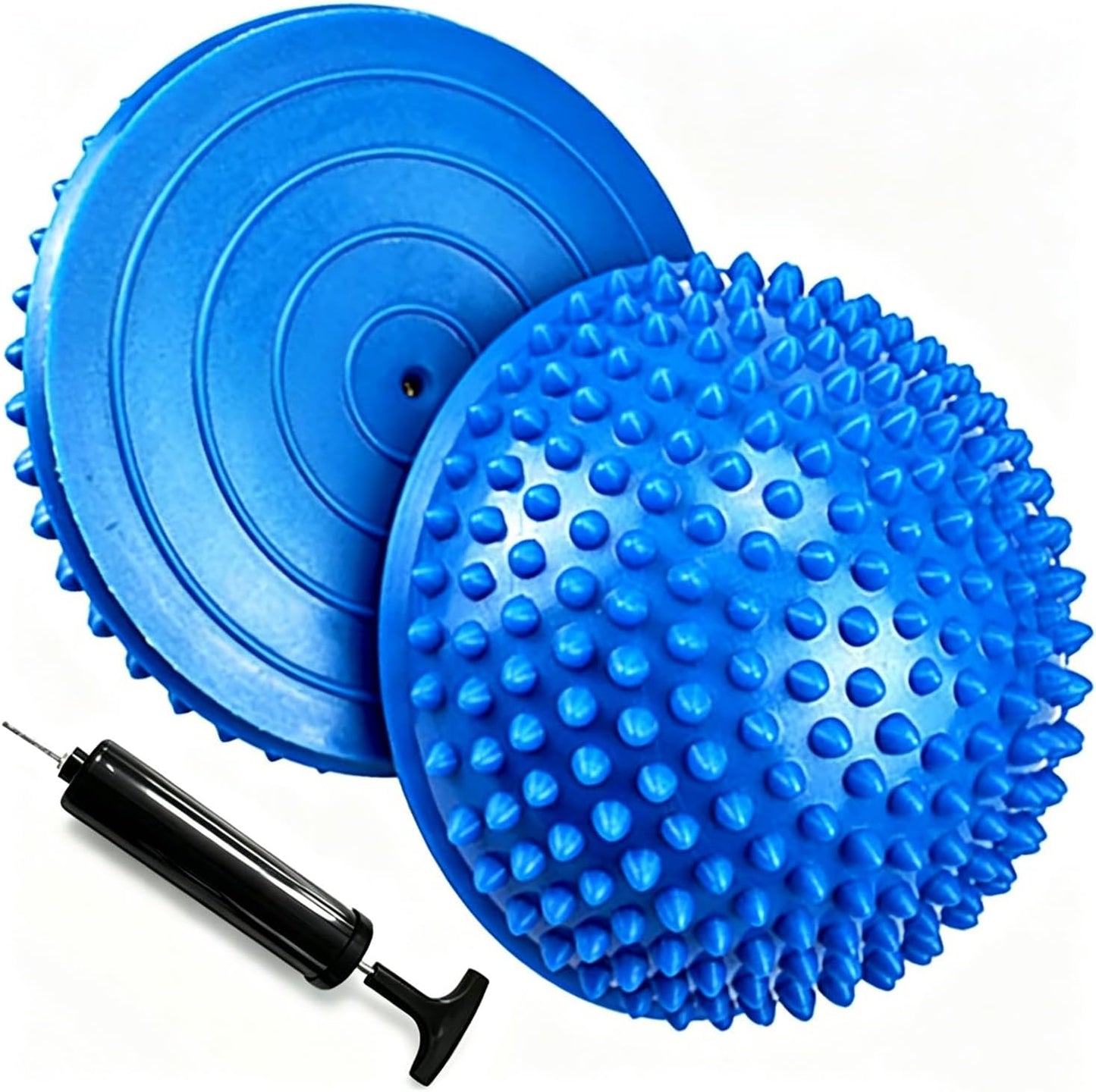 2PCS Hedgehog Balance Pods, Half Ball Balance Trainer with Pump | Foot Massage for Kids Adults, Stability Training, Physical Therapy, Yoga Gymnastics, Exercise Fitness