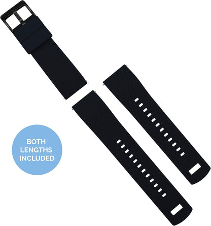 BARTON Elite Silicone Watch Bands - Quick Release - Choose Strap Color & Buckle Color (Stainless Steel, Black PVD or Gunmetal Grey) - 18mm, 20mm, 22mm & 24mm Watch Straps