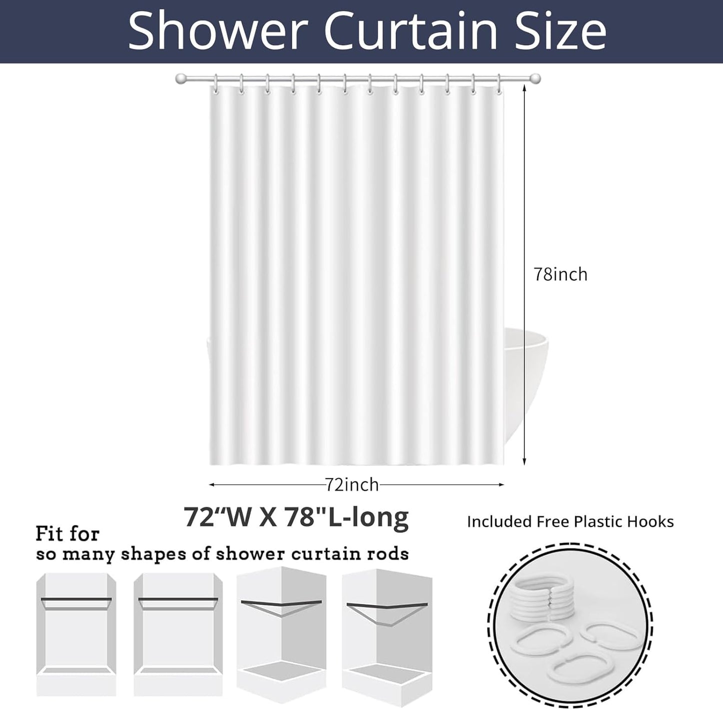 Yellow Marble Shower Curtain, Modern Abstract Yellow Grey Ombre Marble Art Bathroom Curtain Waterproof Fabric Machine Washable with Hooks, 72" Wx78 L