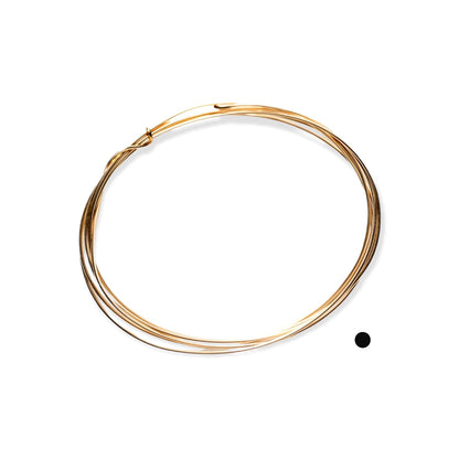 14/20 Yellow Gold Filled Wire 26 Gauge, Round, Half Hard, 5FT | 14K Gold Filled Wire for Jewelry Making, Wire Wrapping, Solid 14/20 Yellow Gold Filled, 0.40mm Wire, High Quality Made in USA