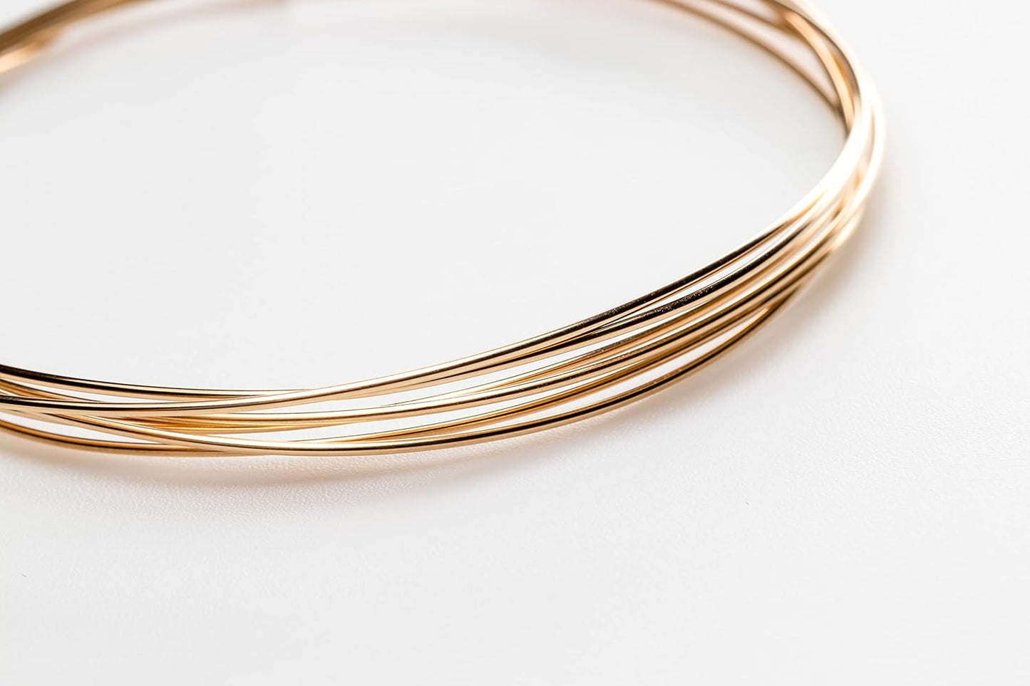 14/20 Yellow Gold Filled Wire 26 Gauge, Round, Half Hard, 5FT | 14K Gold Filled Wire for Jewelry Making, Wire Wrapping, Solid 14/20 Yellow Gold Filled, 0.40mm Wire, High Quality Made in USA