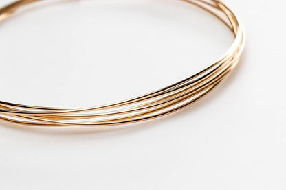 14/20 Yellow Gold Filled Wire 26 Gauge, Round, Half Hard, 5FT | 14K Gold Filled Wire for Jewelry Making, Wire Wrapping, Solid 14/20 Yellow Gold Filled, 0.40mm Wire, High Quality Made in USA