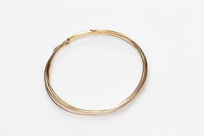 14/20 Yellow Gold Filled Wire 26 Gauge, Round, Half Hard, 5FT | 14K Gold Filled Wire for Jewelry Making, Wire Wrapping, Solid 14/20 Yellow Gold Filled, 0.40mm Wire, High Quality Made in USA