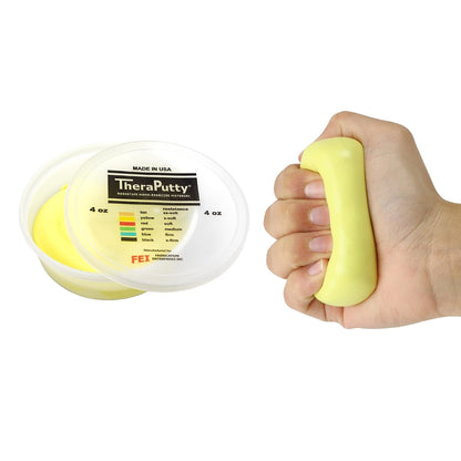 Theraputty Plus Hand Exercise Putty for Rehabilitation, Exercises, Hand Therapy, Hand Strengthening, Stress Relief - Yellow 4 oz X-Soft