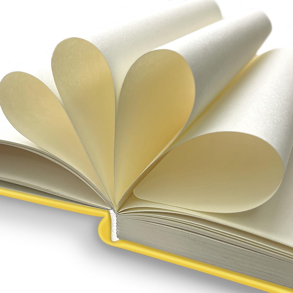 Small Square 5x5 80gsm Mini Notebooks Blank Pages Sketchbooks Travel Journal Pocket Hardcover Paint Writing Notebook Blank Diary Memo Planner Sketchbook PU Leather Cover.Yellow