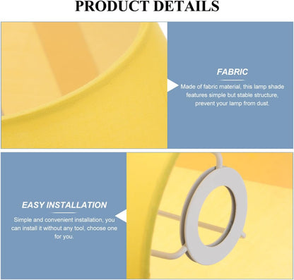 Yellow Fabric Lamp Shade Decorative Light Cover for Home Ceiling Light Décoration