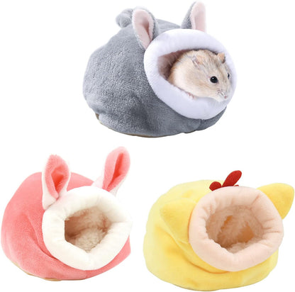 Hamster House Guinea Pigs Nest Small Animal Sleeping Bed Winter Warm Velvet Soft Accessories for Rodents/Guinea Pigs Animals Sheets Bedding Set Bedroom Decor Bedroom