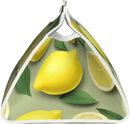 Lemon Tissue Box Cover Holder Rectangle Leather Tissue Cover for Car, Waterproof Tissue Box Holder for Office, Bathroom, Bedroom, Dining Table
