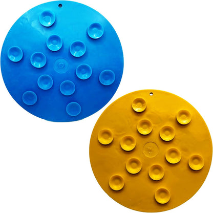 Whale & Duckies Bathtub eMat Bundle – Durable Lick Mat Feeder with Suction Cups Made in USA from Non-Toxic, Pet-Safe, Food Safe Rubber for Digestive Health, Avoid Overfeeding, Calming, More