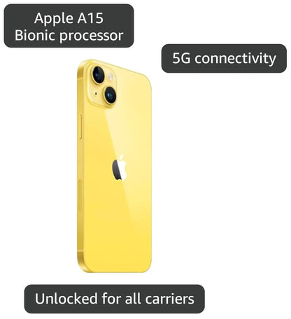 Apple iPhone 14 Plus, 256GB, Yellow - Locked to Cricket (Renewed)